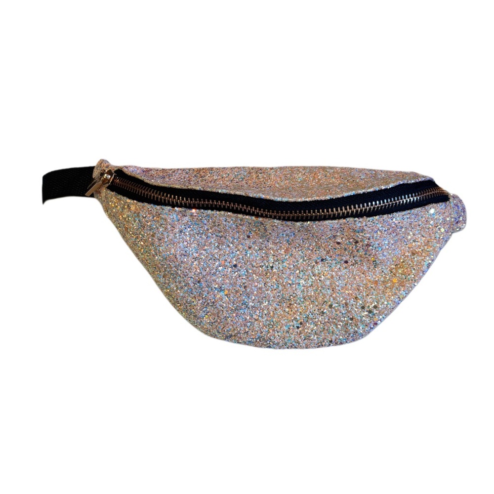 Pink/White Glitter Fanny Pack